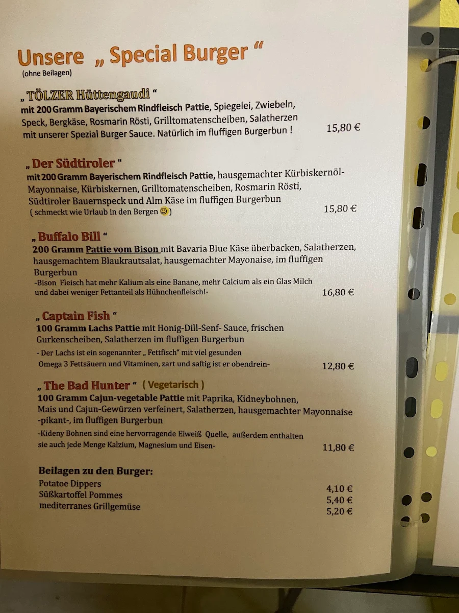 Speisekarte, Brennada Huat