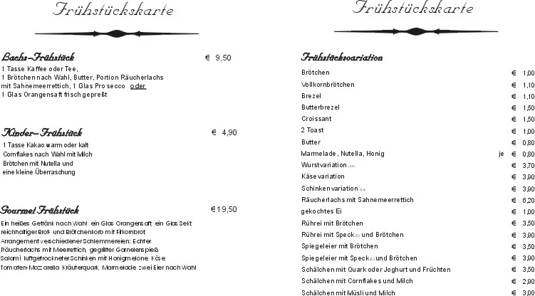 Speisekarte photo 2