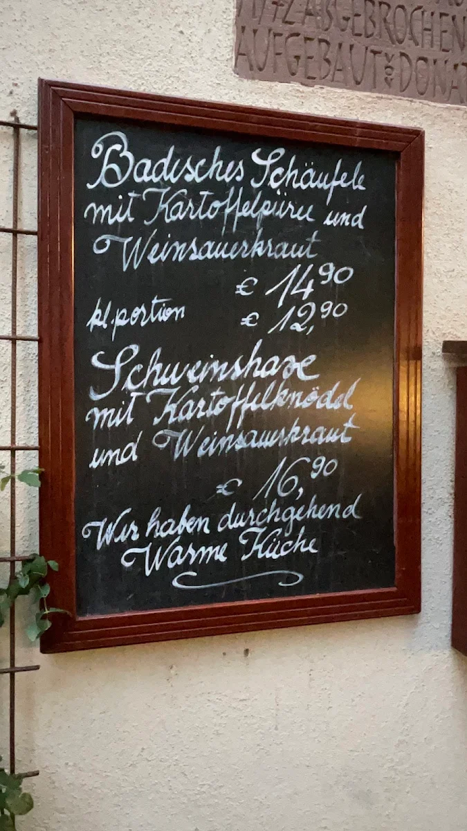 Speisekarte, Gasthaus zum Rauhen Mann