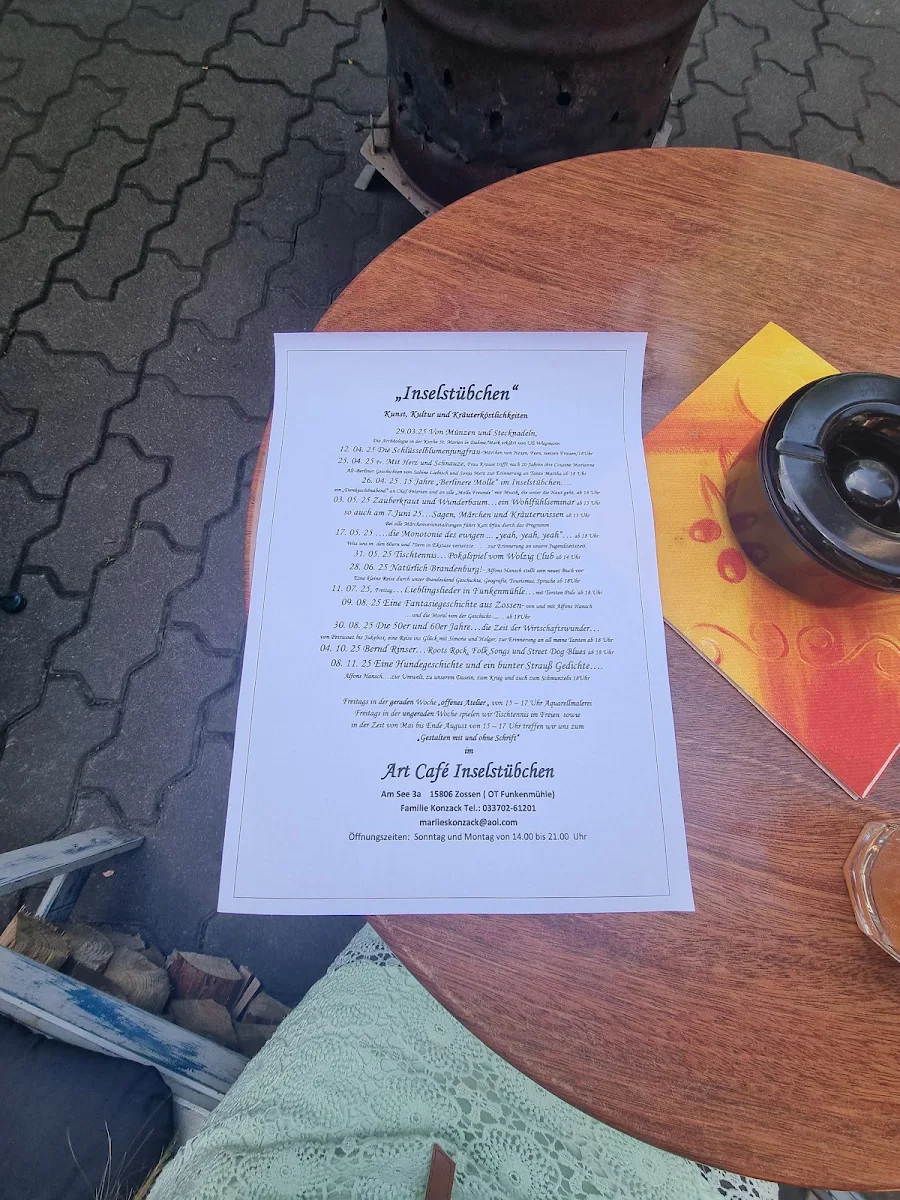Speisekarte, Inselstübchen