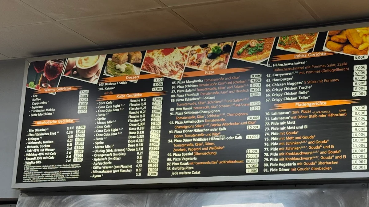 Speisekarte, Malatya Grill