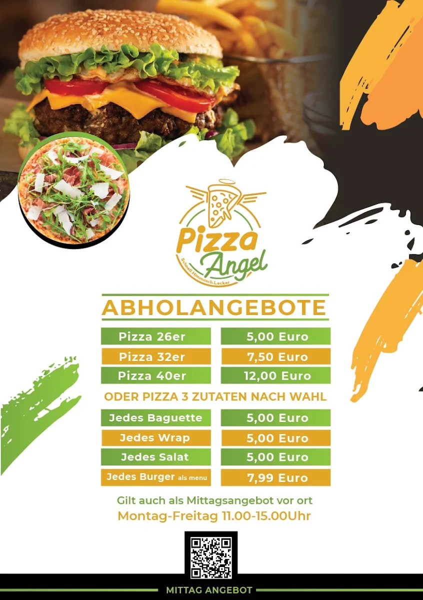 Speisekarte, Pizza Angel