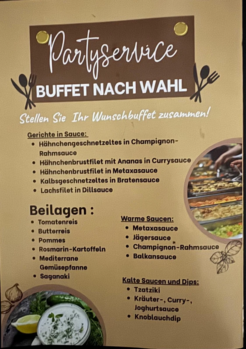 Speisekarte, Pizzeria Napoli
