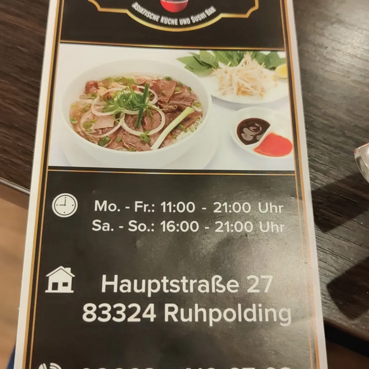 Speisekarte, Imbiss Cari Quán - Asiatische Küche und Sushi Bar Ruhpolding