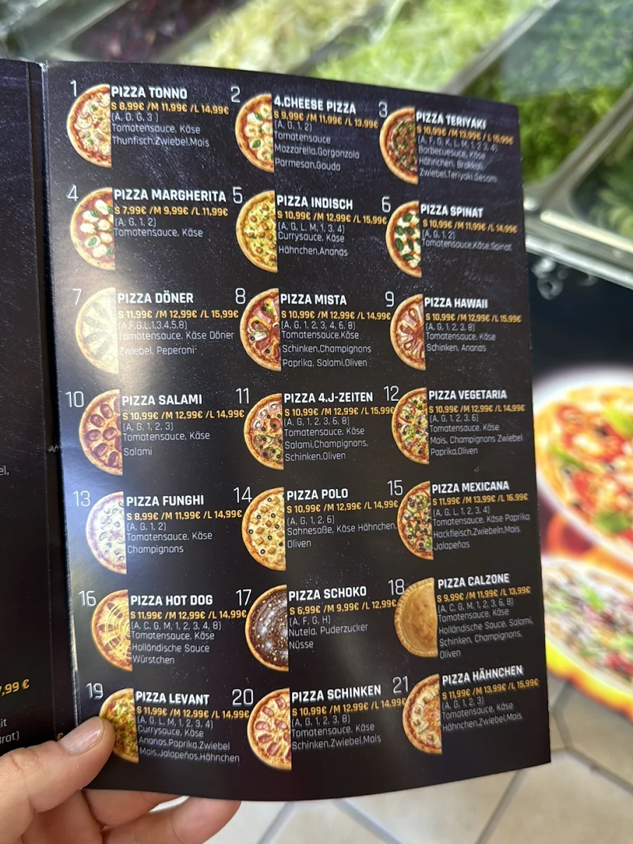 Speisekarte, LEVANT PIZZA