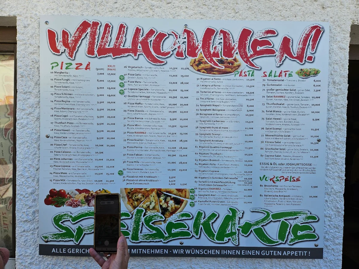 Speisekarte, Pizza Ramirez