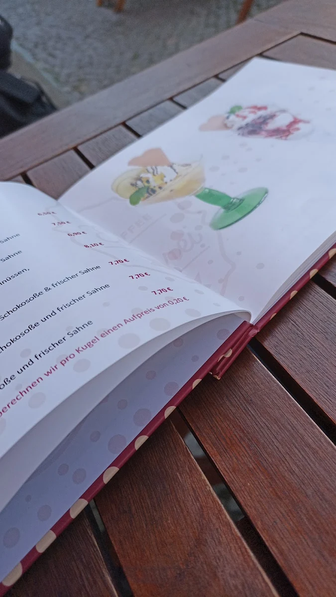 Speisekarte, Café Eisträumerei