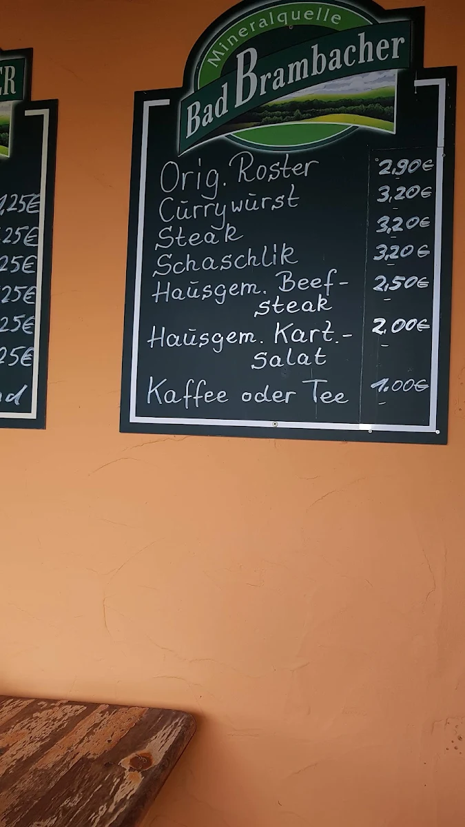 Speisekarte, Grillhütte Mühlhausen