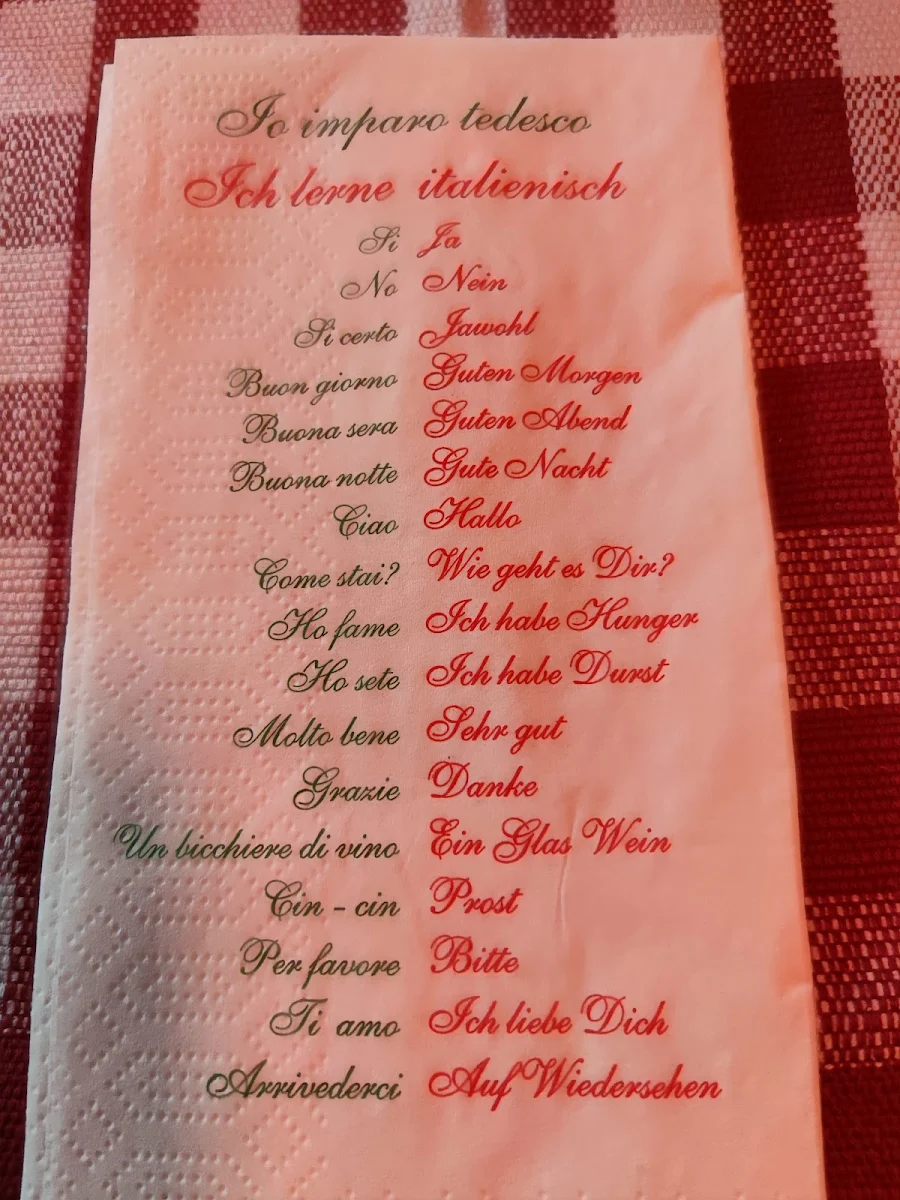 Speisekarte, Trattoria da Giuseppe e Salvatore