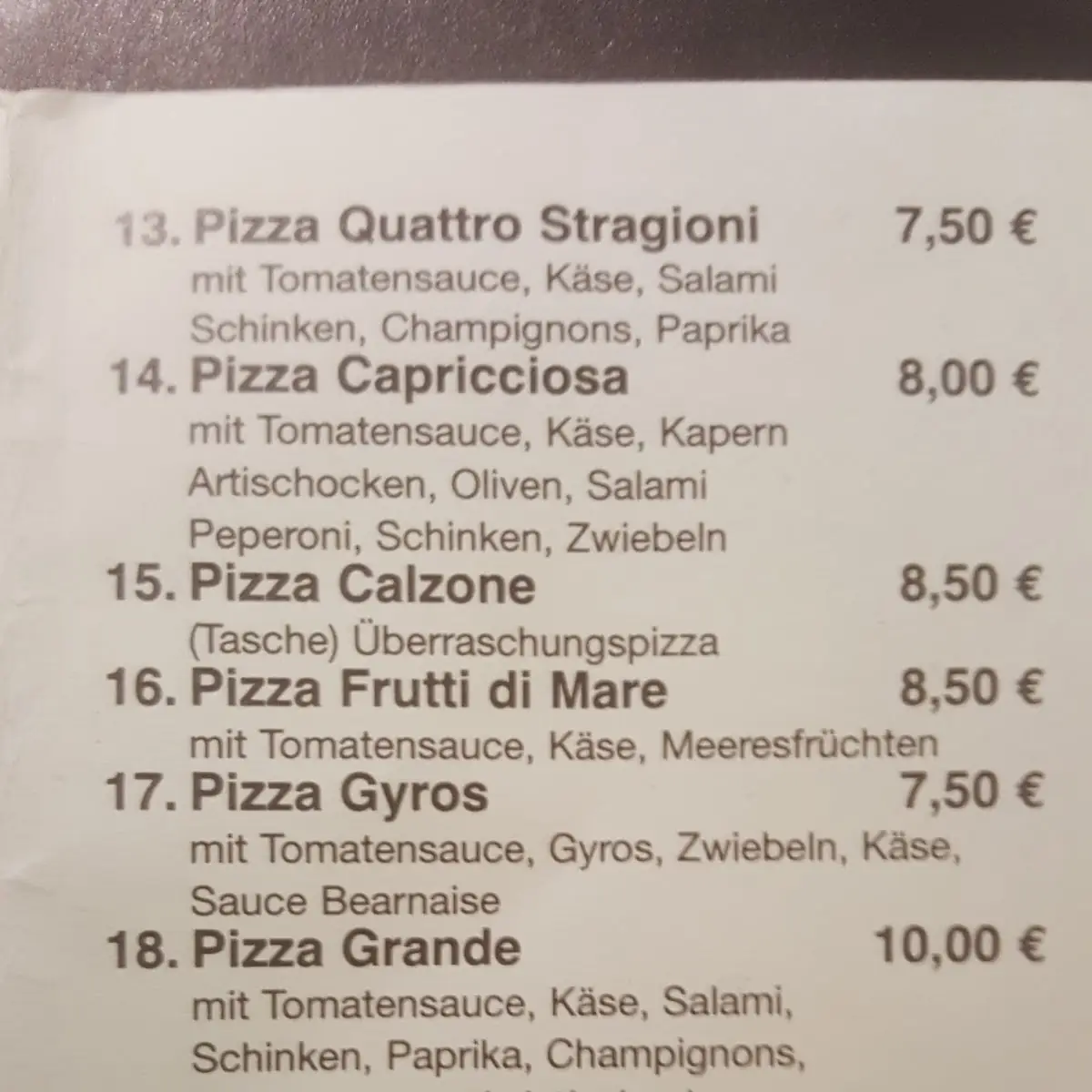 Speisekarte photo 3