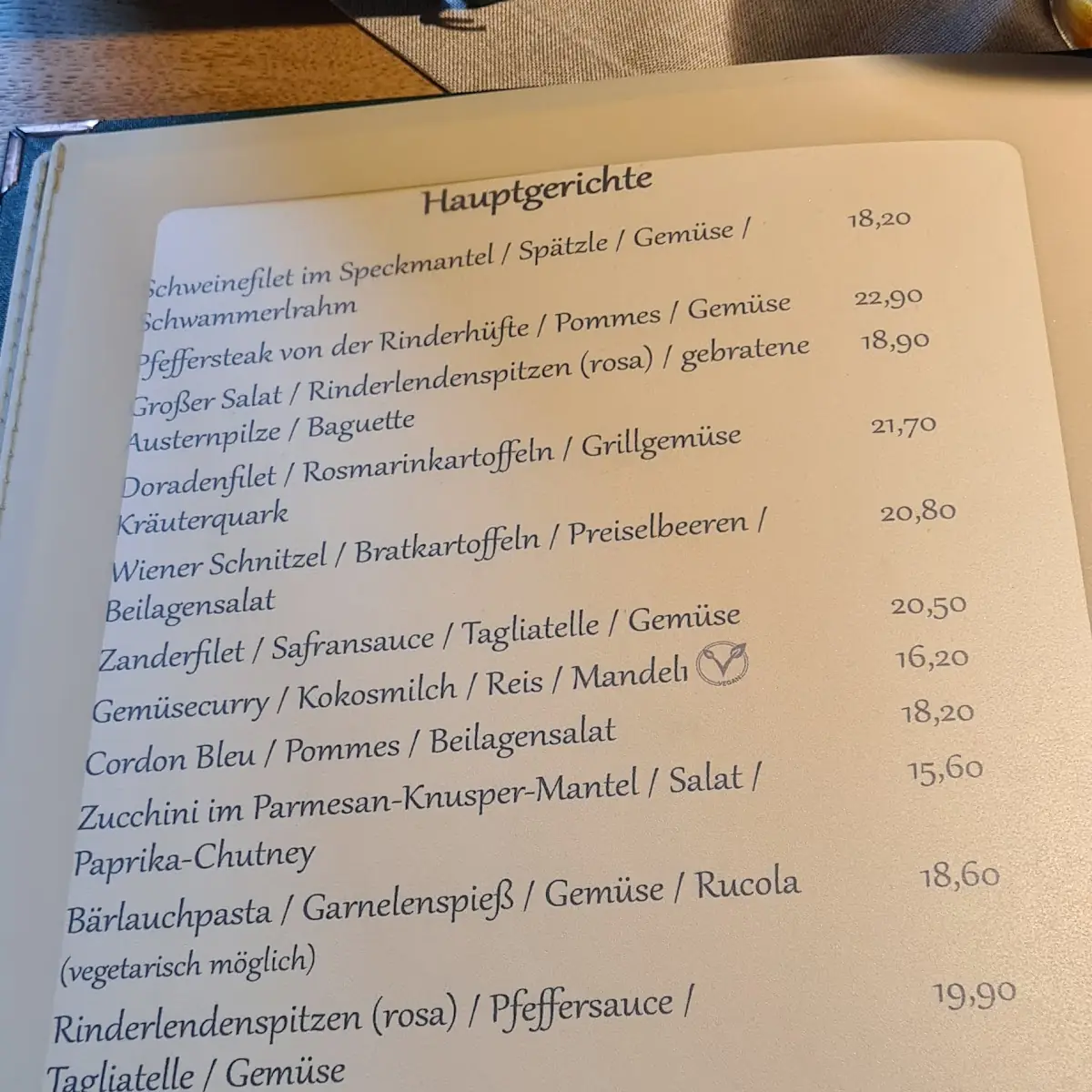 Speisekarte, Malzstadel