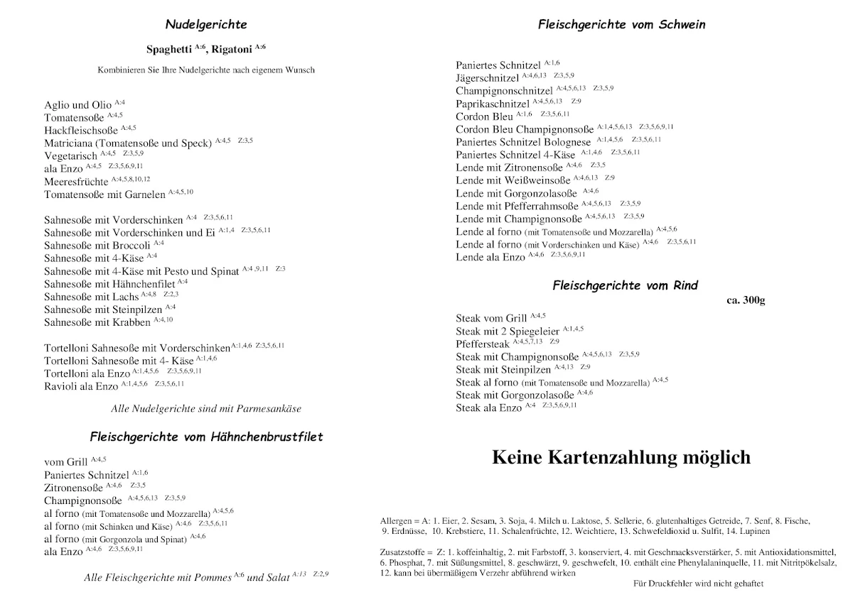 Speisekarte photo 1