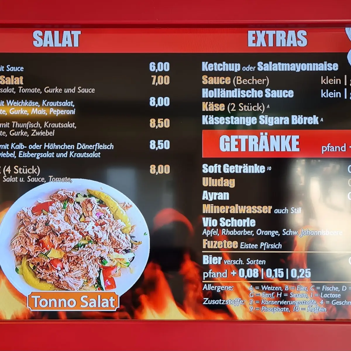 Speisekarte, Devran's Döner Ecke