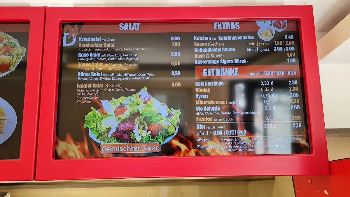 Speisekarte, Devran's Döner Ecke