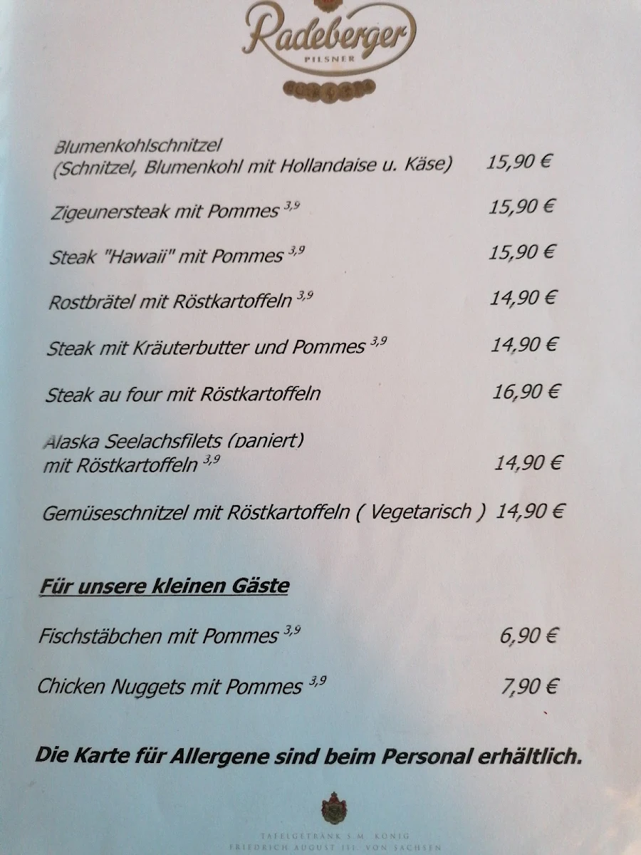 Speisekarte, Leimers Eck