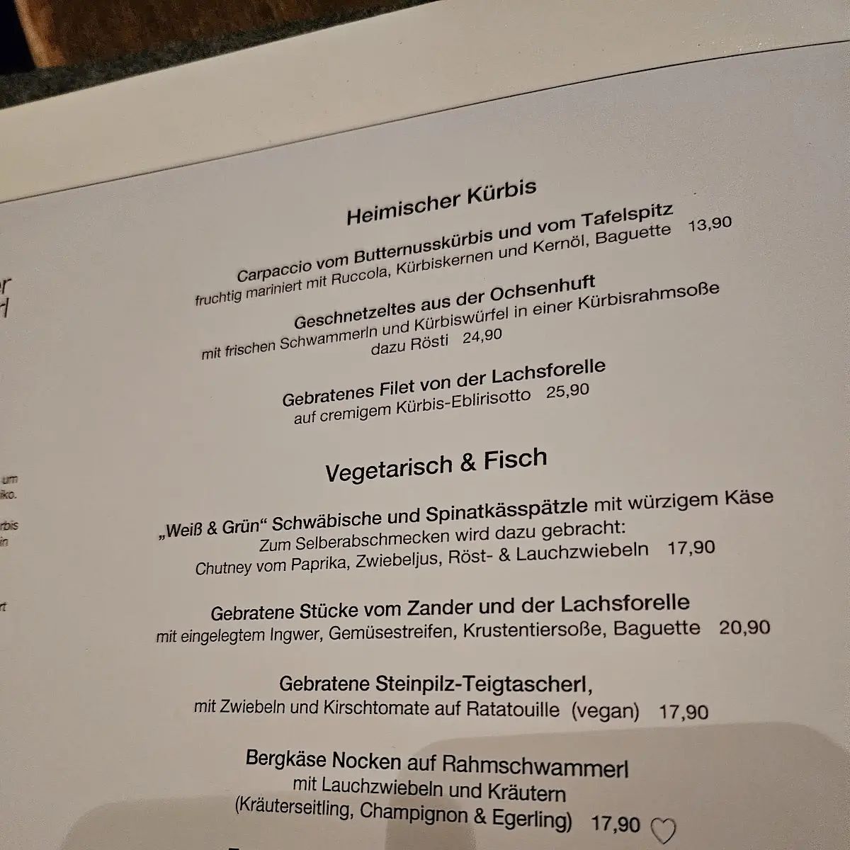 Speisekarte photo 10
