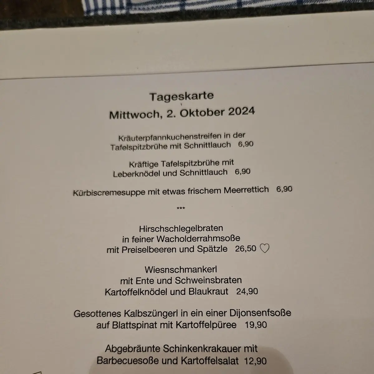 Speisekarte photo 8
