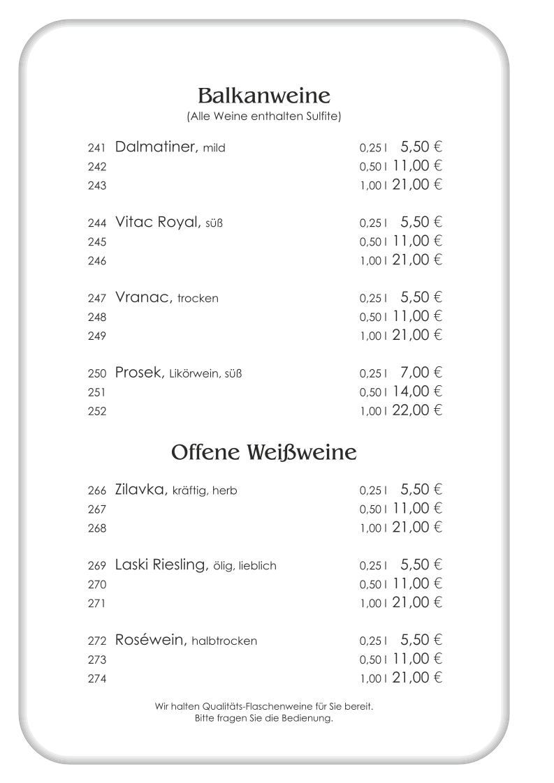 Speisekarte photo 5