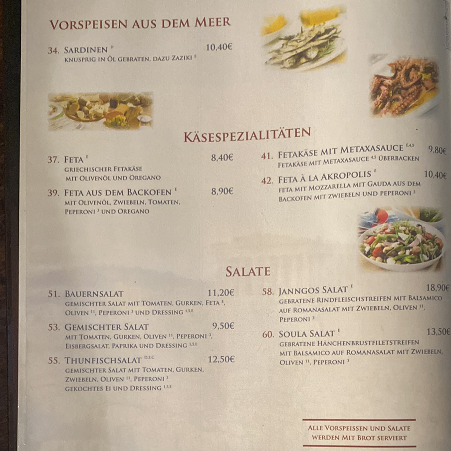Speisekarte photo 1