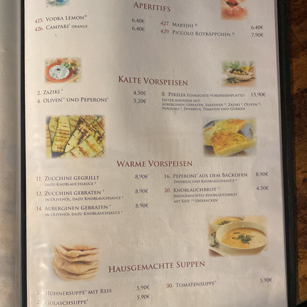 Speisekarte photo 5