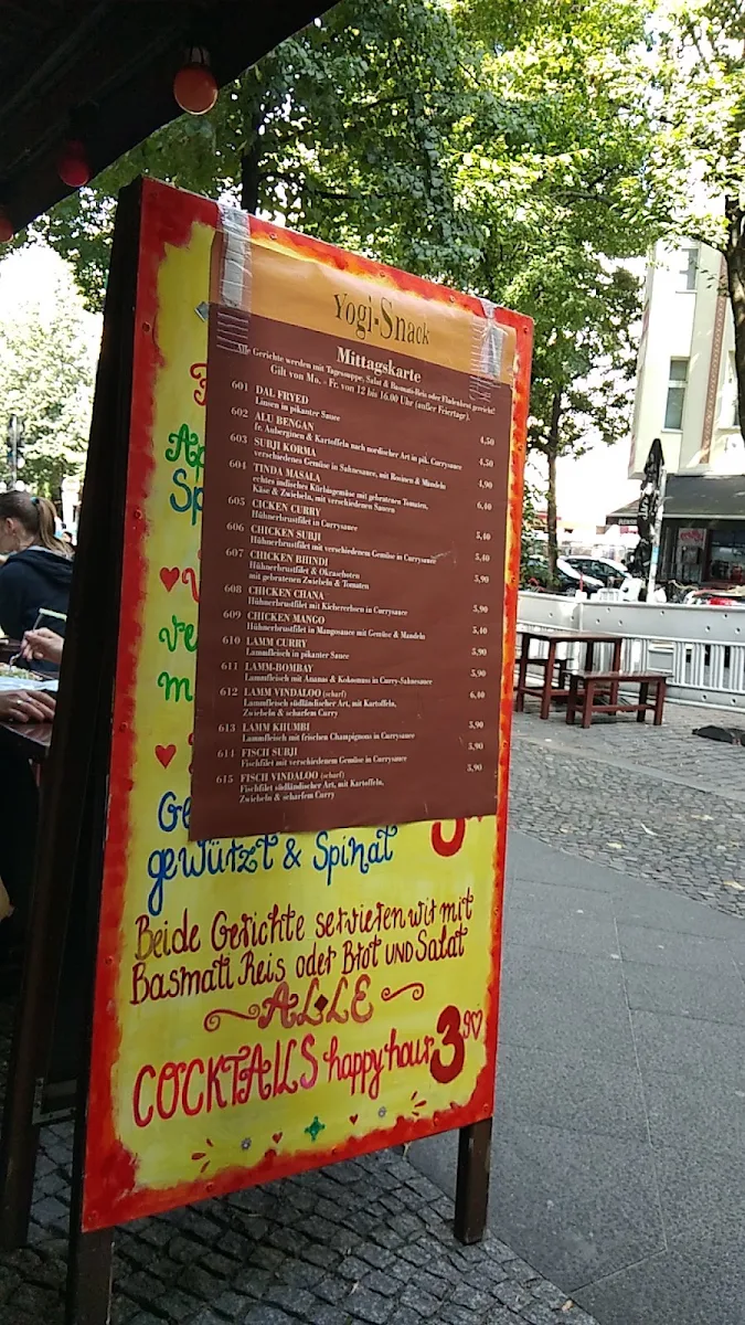 Speisekarte, Yogi Snack