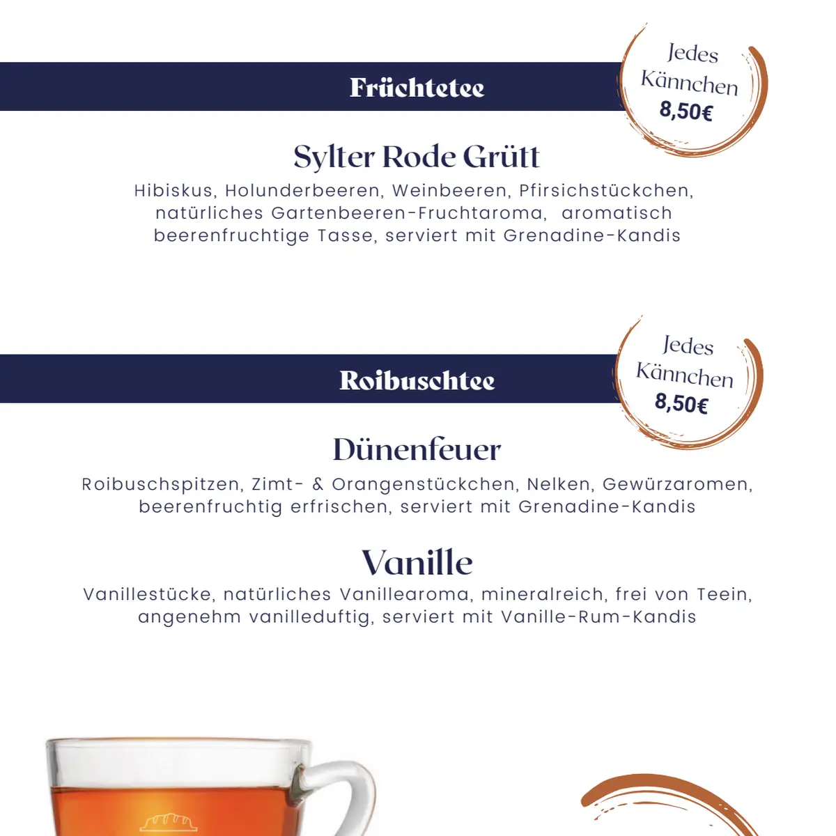 Speisekarte, Café Ingwersen GmbH & Co. KG
