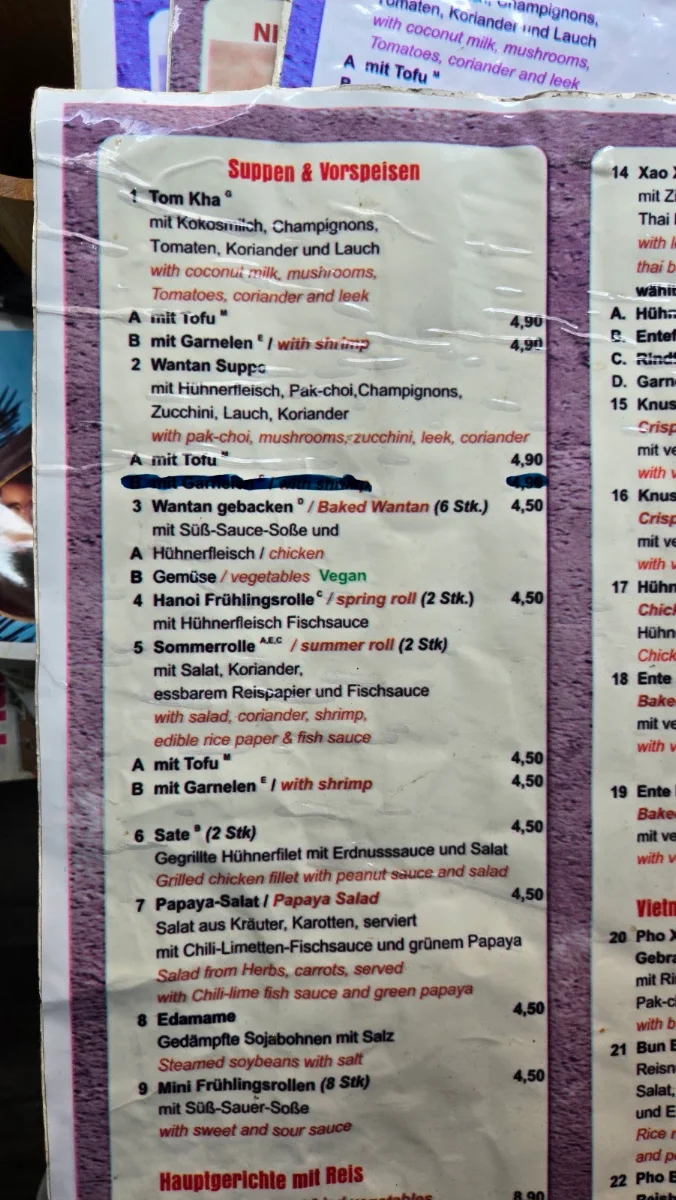 Speisekarte, PHO 44