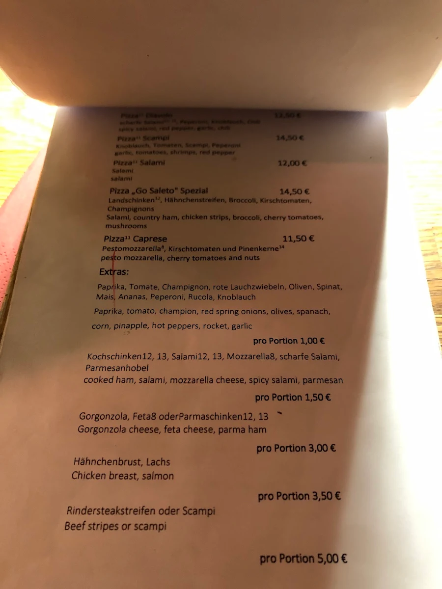Speisekarte, Go Saleto