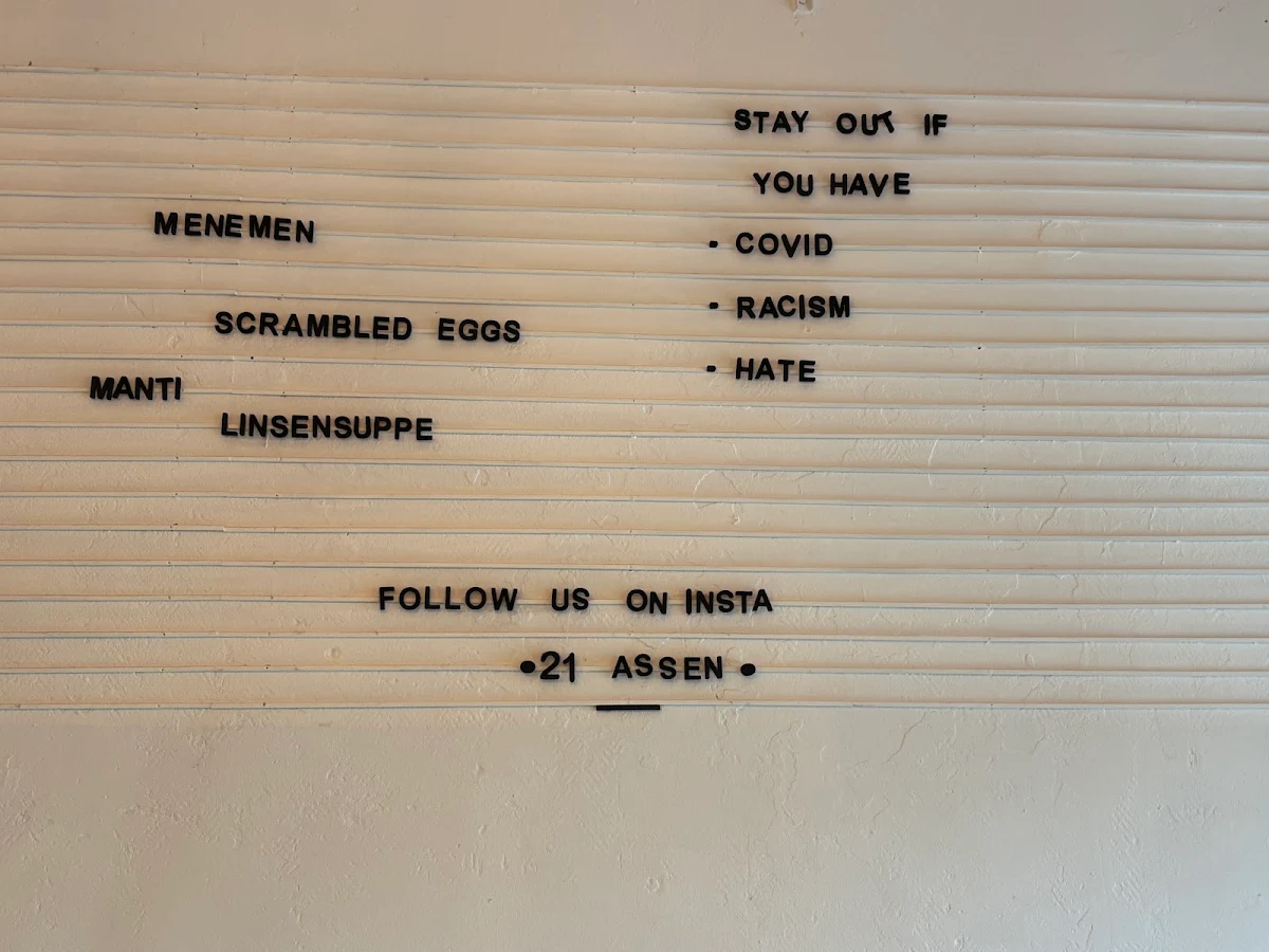 Speisekarte, 21 Tassen