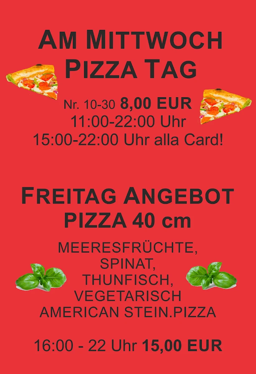 Speisekarte, Xhaj's Pizza & Burger