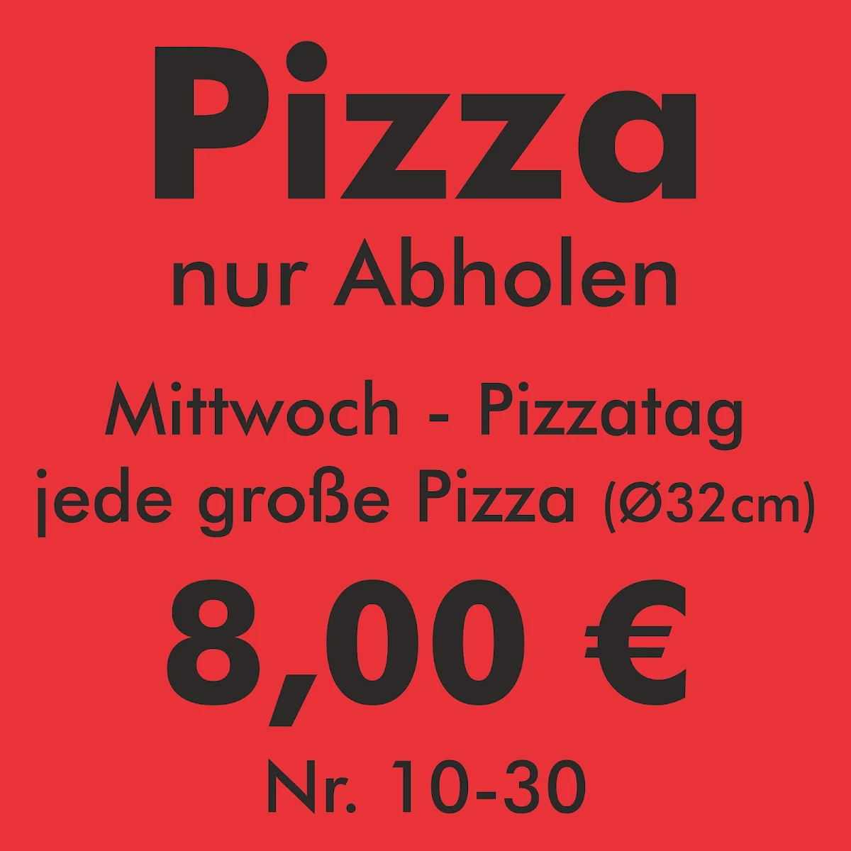 Speisekarte, Xhaj's Pizza & Burger