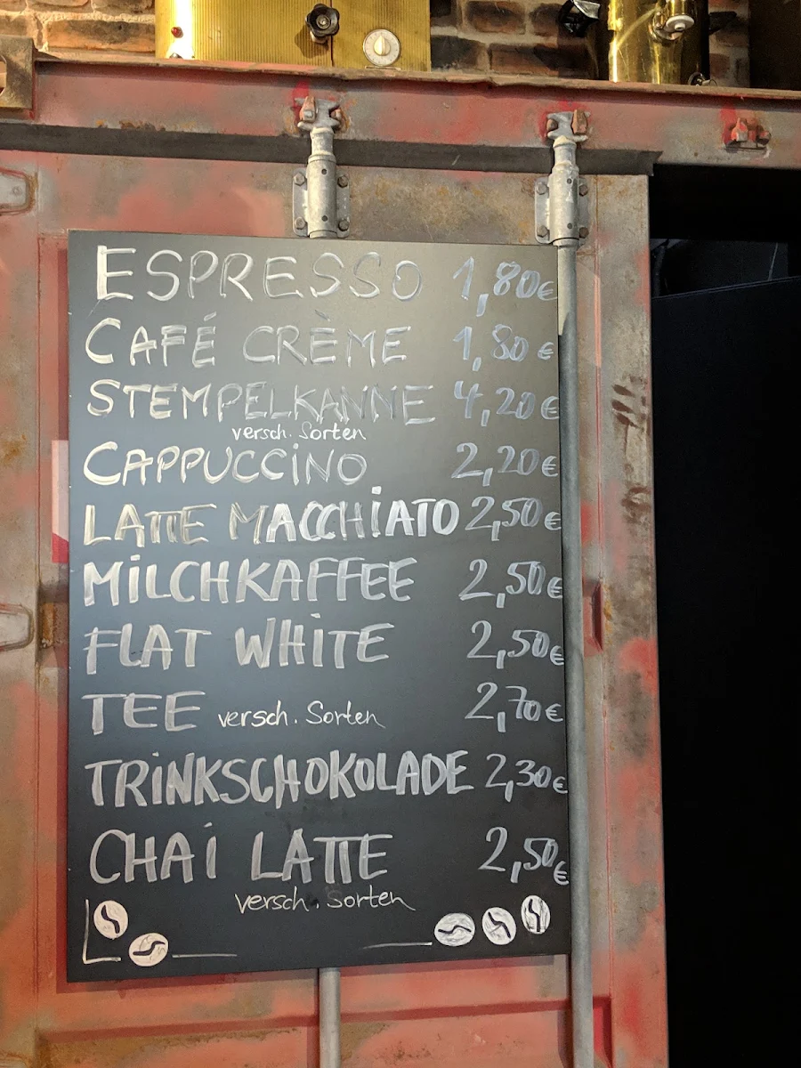 Speisekarte, Joliente Kaffeerösterei