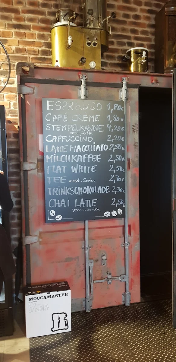 Speisekarte, Joliente Kaffeerösterei
