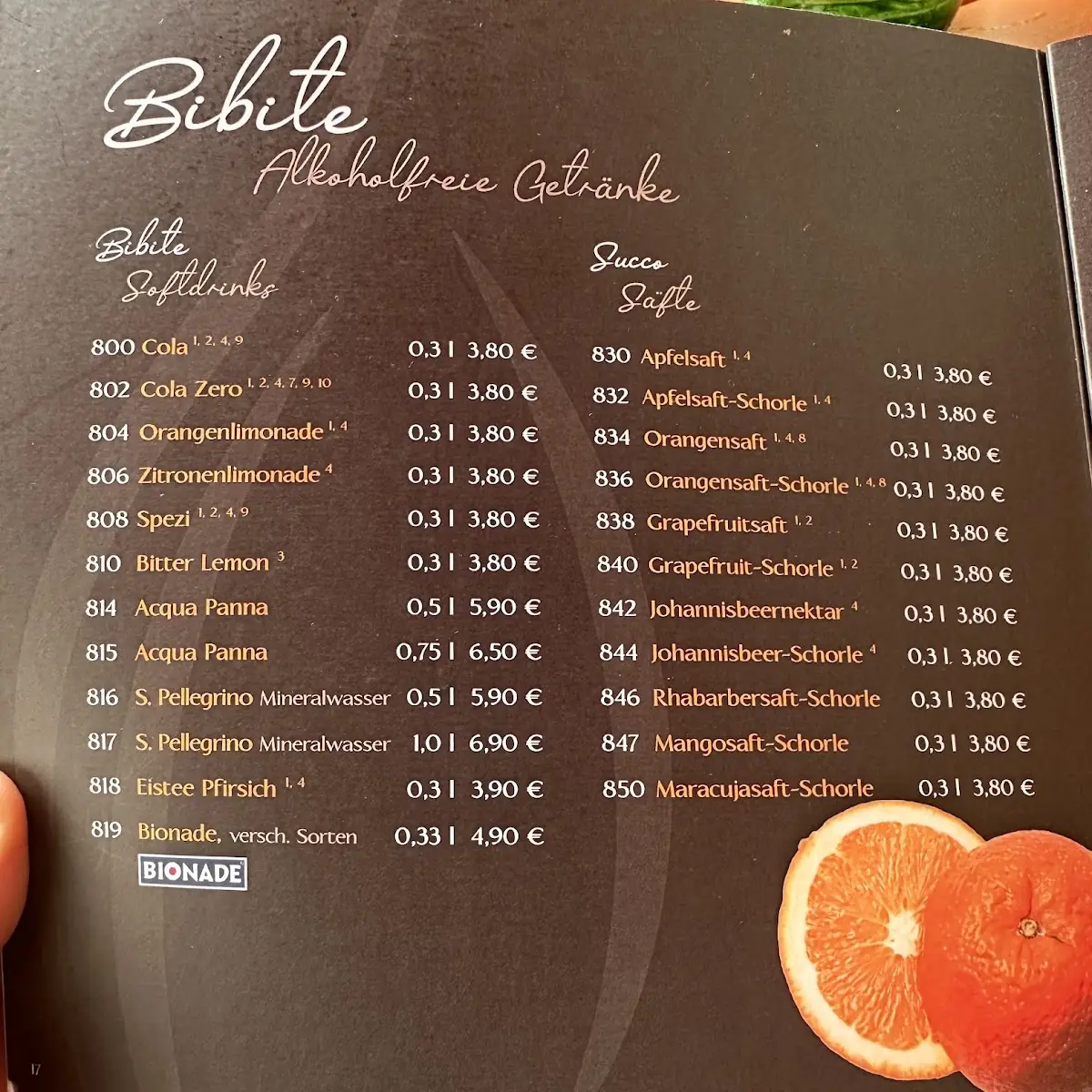 Speisekarte, Le Candele | Ristorante & Pizzeria Würzburg