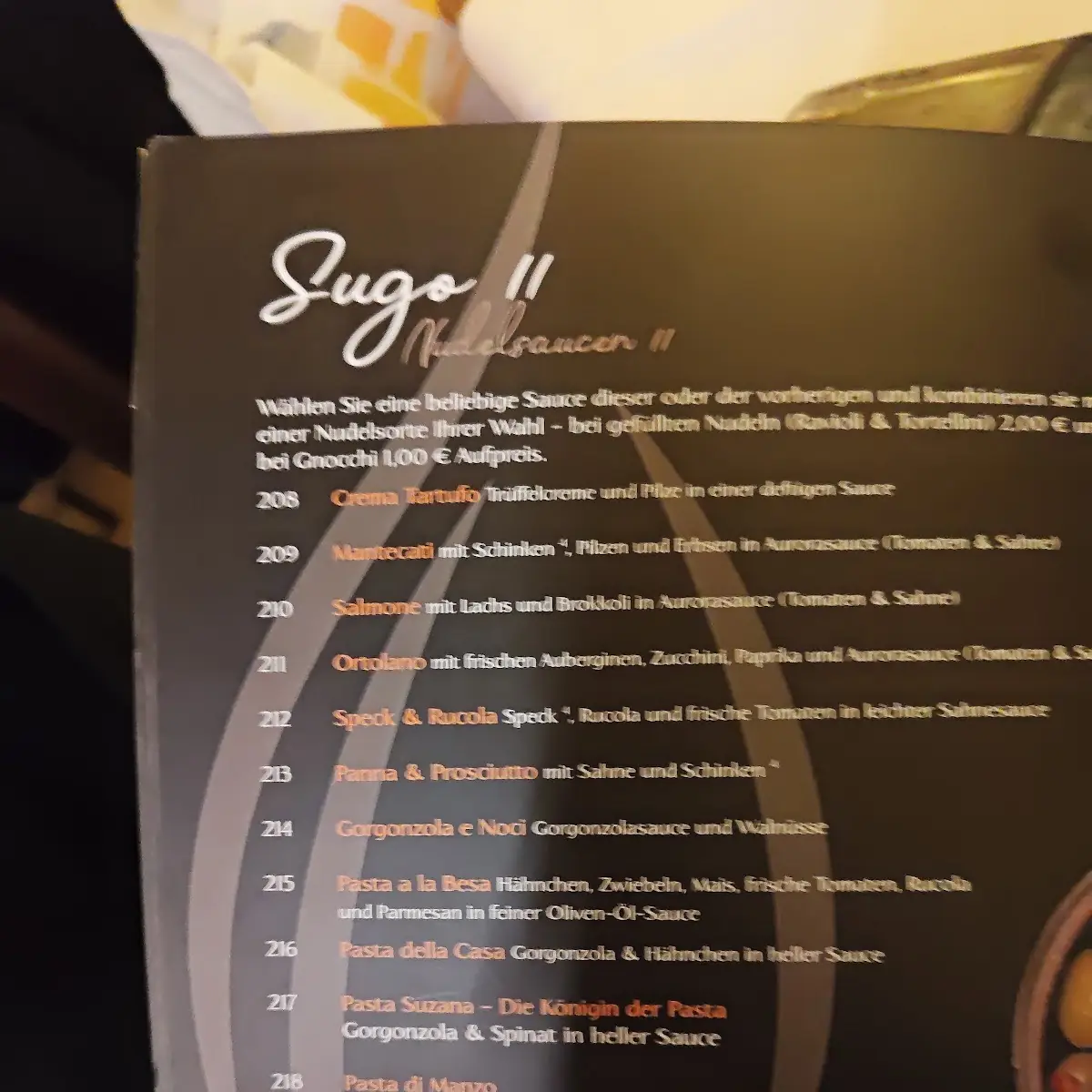Speisekarte, Le Candele | Ristorante & Pizzeria Würzburg