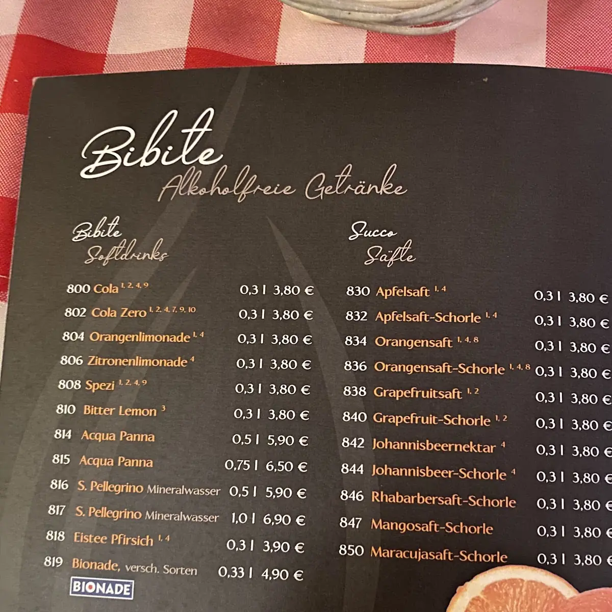 Speisekarte, Le Candele | Ristorante & Pizzeria Würzburg