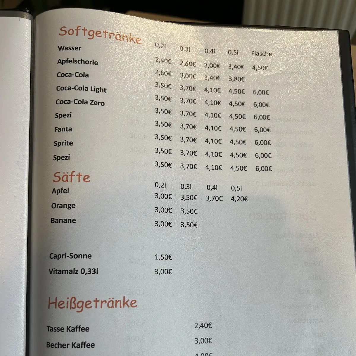Speisekarte photo 4