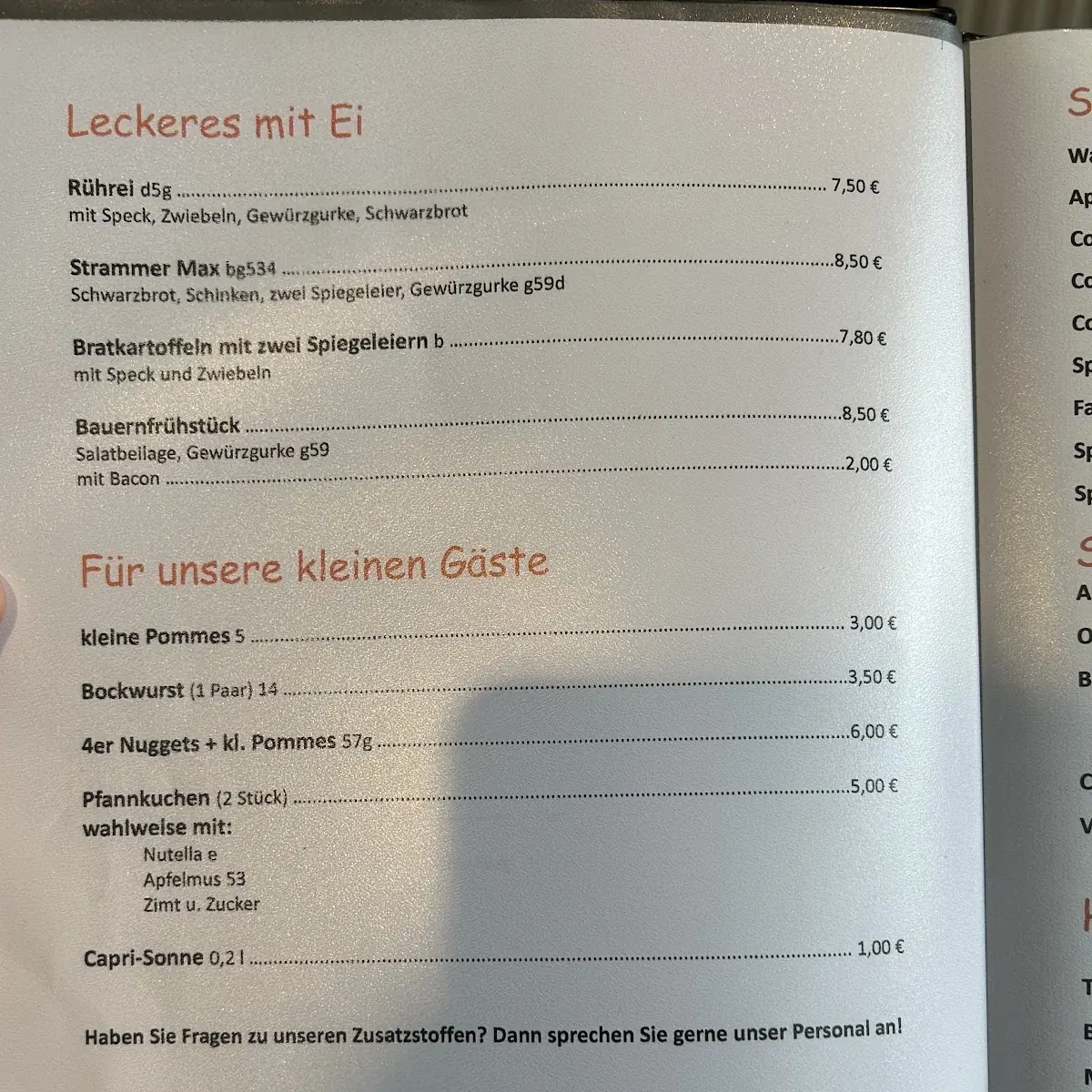 Speisekarte photo 5