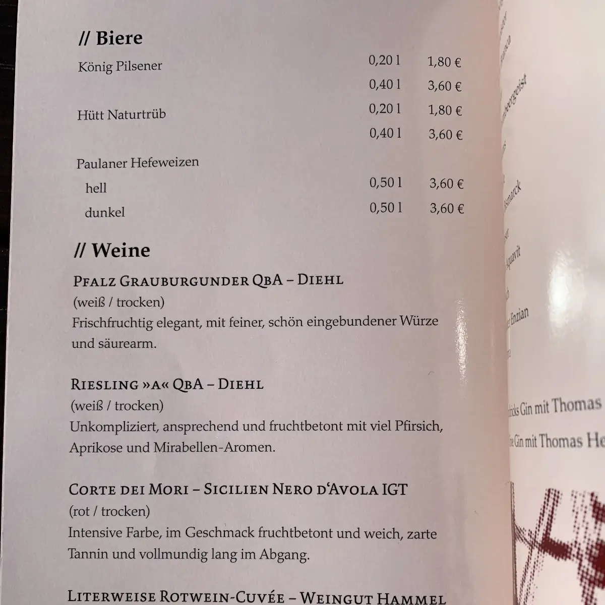 Speisekarte photo 3
