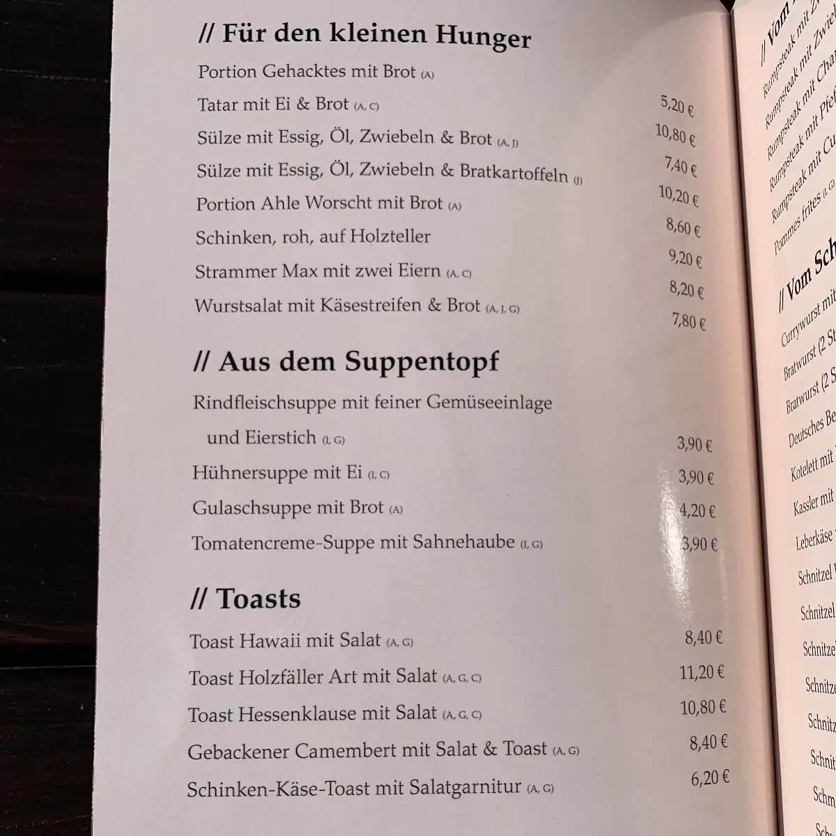 Speisekarte photo 5