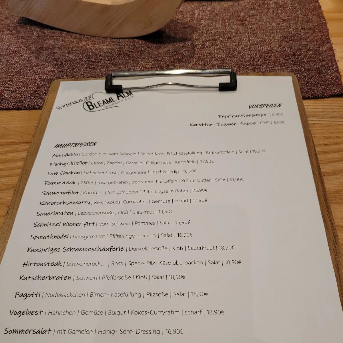 Speisekarte photo 1