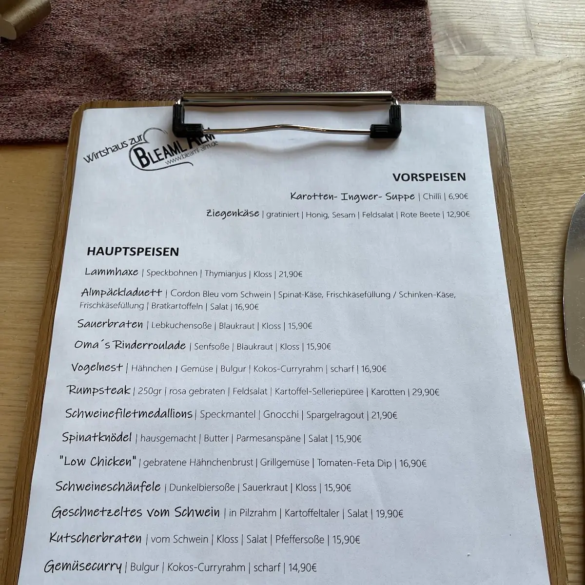 Speisekarte photo 3
