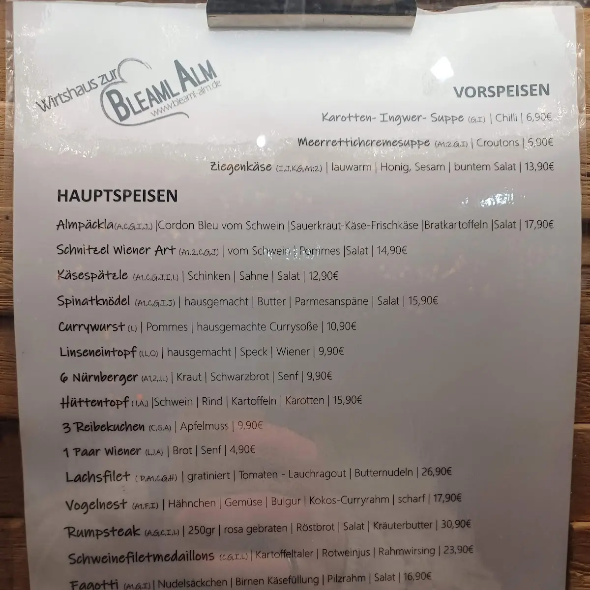 Speisekarte photo 4