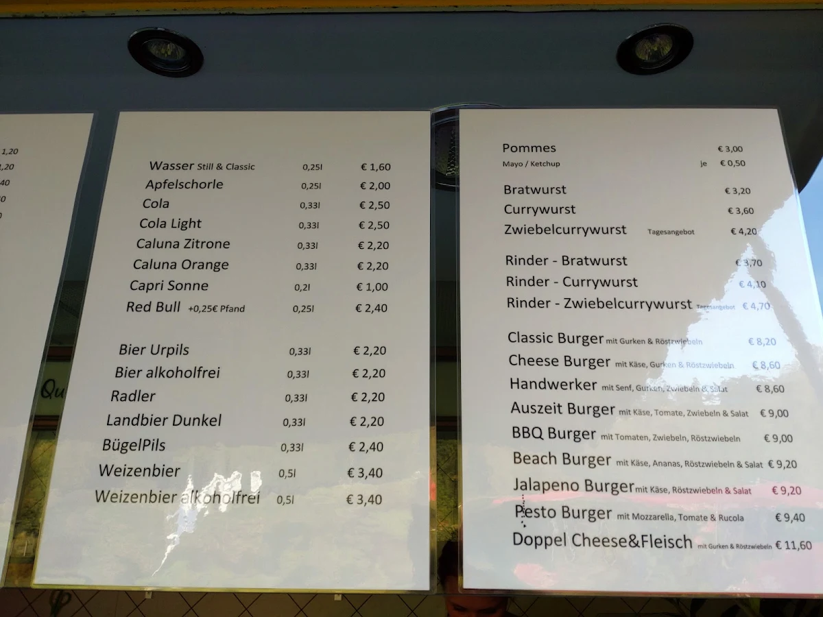 Speisekarte, AusZeit - Lecker Landimbiss