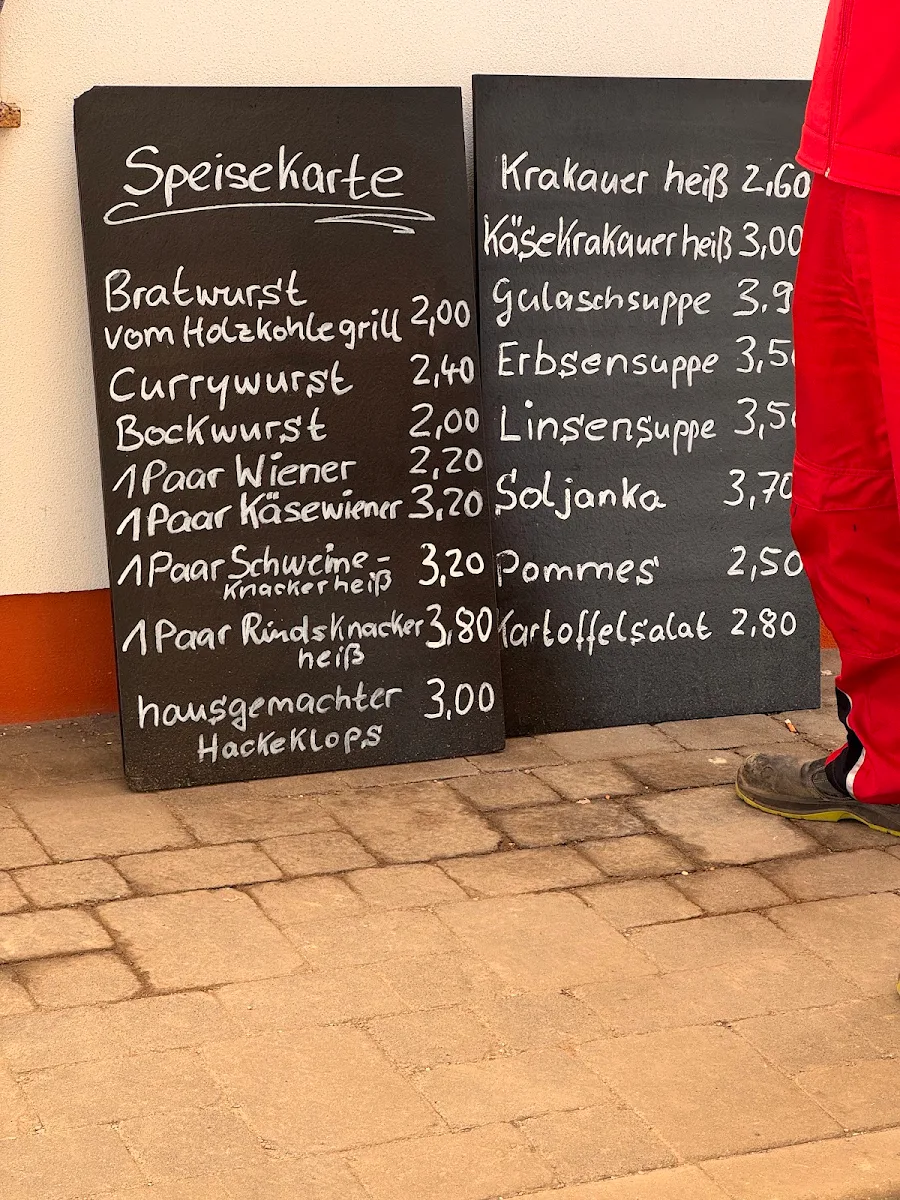 Speisekarte, Imbiss Thomas Haase