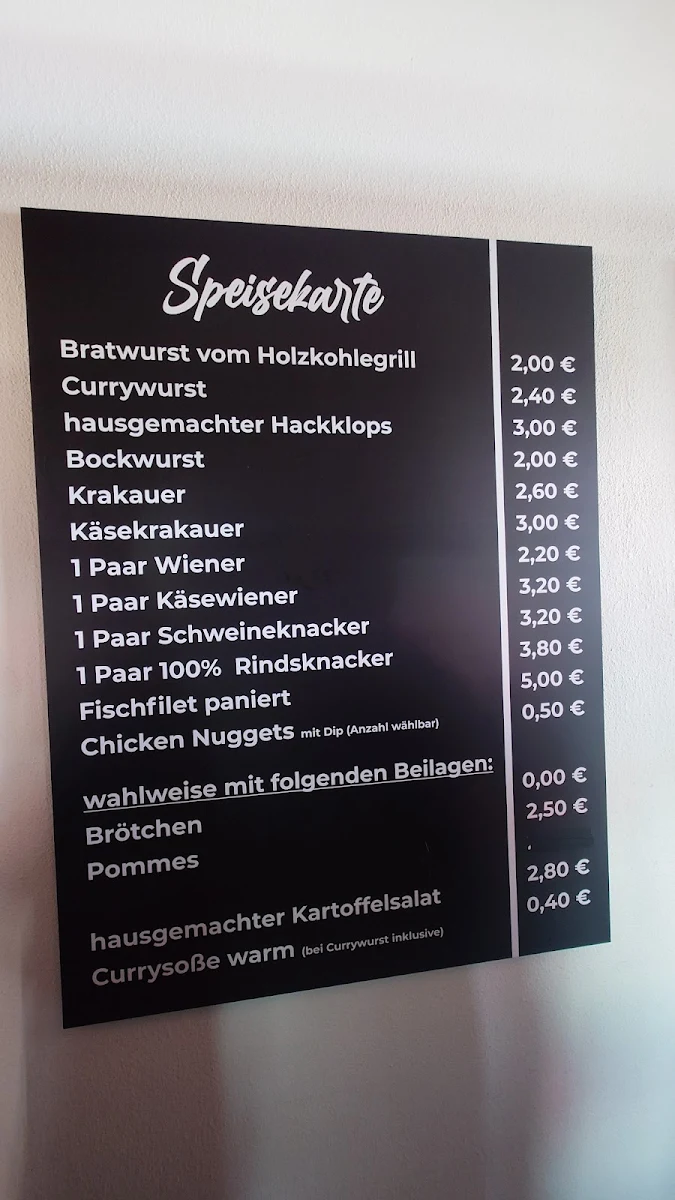 Speisekarte, Imbiss Thomas Haase