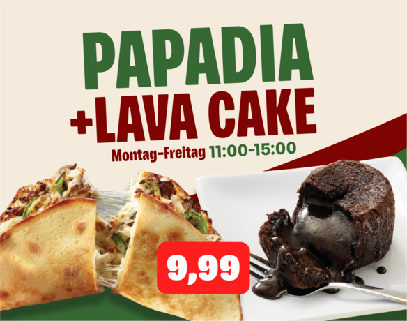 Speisekarte, Papa Johns Pizza