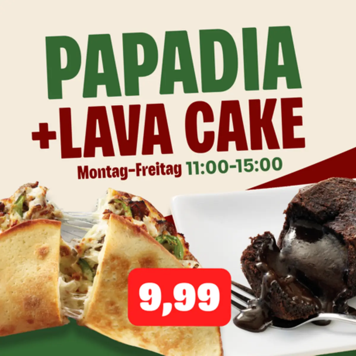 Speisekarte, Papa Johns Pizza