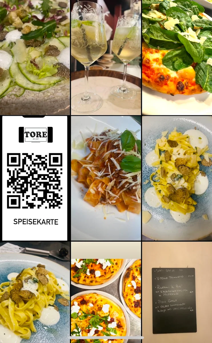 Speisekarte, Tore Ristorante Pizzeria