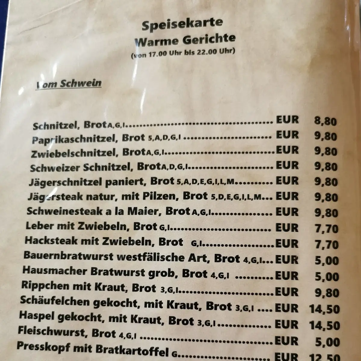 Speisekarte photo 2